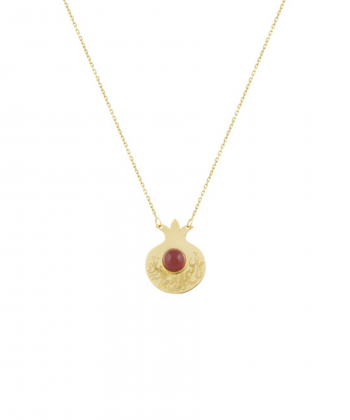 گردنبند انار با سنگ دایره و شعر جانی و دلی درریس Doris کد P817