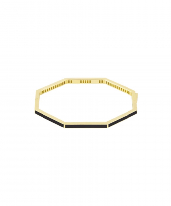 بنگل 8 ضلعی با میناکاری مشکی درریس Doris کد P4124