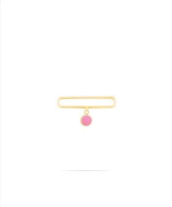 آویز Apple Watch دایره با میناکاری صورتی درریس Doris کد P3887