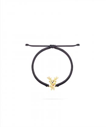 دستبند بافت مشکی ژوبین شاخدار درریس Doris کد P4009