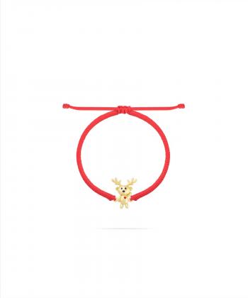 دستبند بافت قرمز ژوبین شاخدار درریس Doris کد P4008