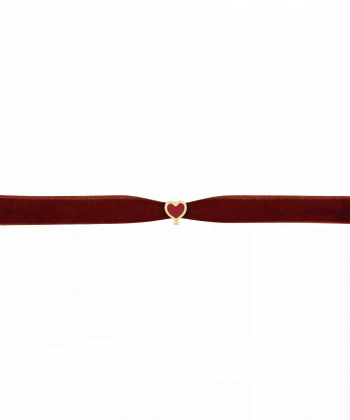 دستبند سینتا قلب گارنت با میناکاری قرمز درریس Doris کد P4683