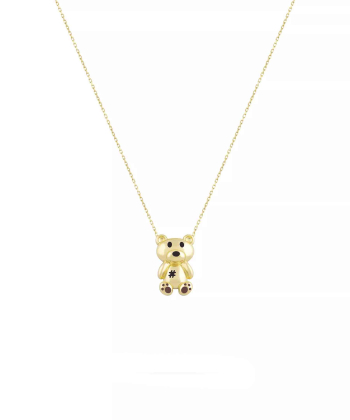 گردنبند ژوبین پنجه قهوه ای بخیه دار درریس Doris کد P4693