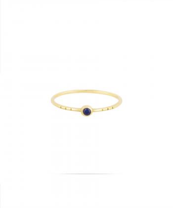 انگشتر تک نگین سرمه ای با رینگ ? خط درریس Doris کد P4051