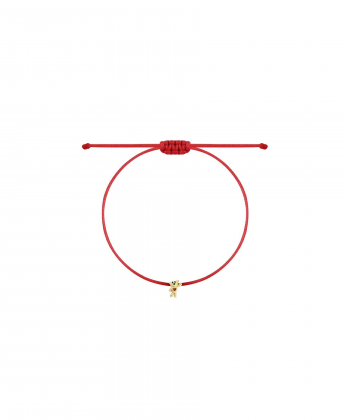 دستبند نخی قرمز تک رج ژوبین کوچک درریس Doris کد P5018