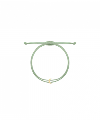 دستبند نخی سبز پاستلی هلال ماه درریس Doris کد P5021