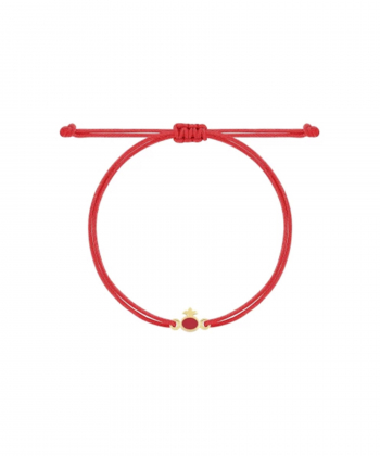 دستبند بافت قرمز انار اینمل قرمز درریس Doris کد P4445