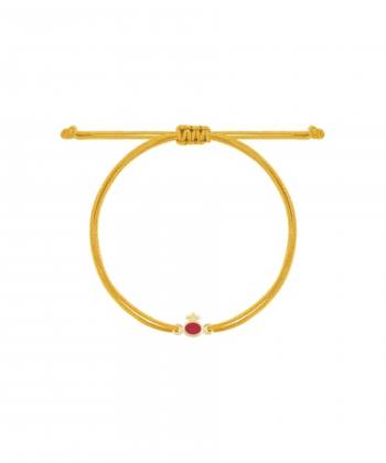 دستبند نخی زردکهربایی انارک درریس Doris کد P4446