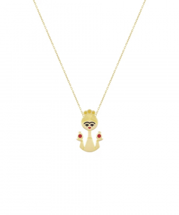 گردنبند یلدا با تاج زرین درریس Doris کد P4460