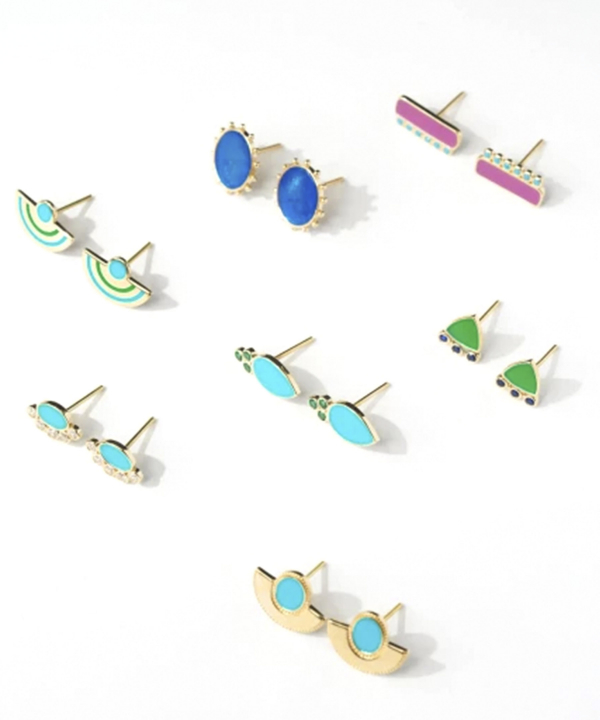 گوشواره میخی ماه آفرید درریس Doris کد P4532
