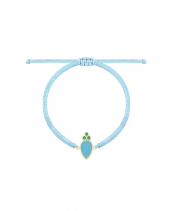 دستبند بافت آبی روشن چَک چَک درریس Doris کد P4518