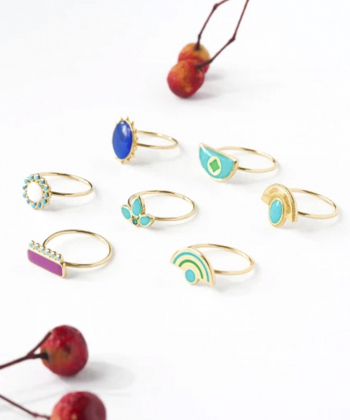 انگشتر ماه آفرید با رینگ مفتولی درریس Doris کد P4514