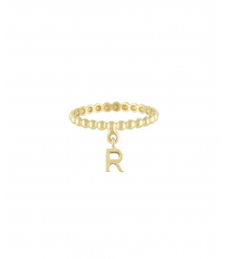 انگشتر گوارسه با آویز حرف R درریس Doris کد P4548