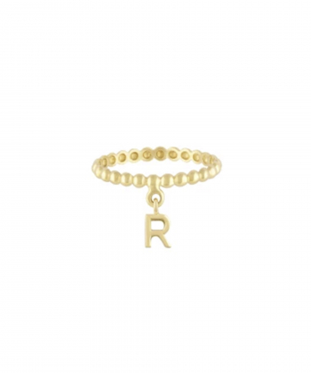 انگشتر گوارسه با آویز حرف R درریس Doris کد P4548