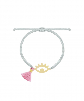 دستبند چشم لیزری با بافت لوله ای منگوله دار درریس Doris کد P4572