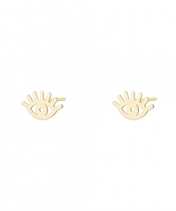 گوشواره میخی چشم مژه دار درریس Doris کد P4806