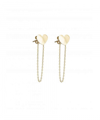 گوشواره قلب متصل به زنجیر درریس Doris کد P525