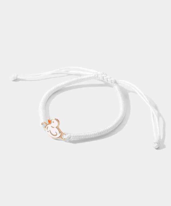 دستبند بافت سفید اردک کوچولو با میناکاری سفید درریس Doris کد P5259