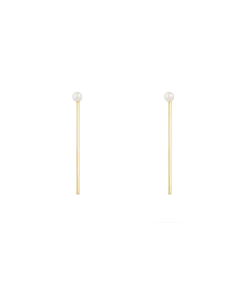 گوشواره پروفیل عمودی و مروارید درریس Doris کد P526