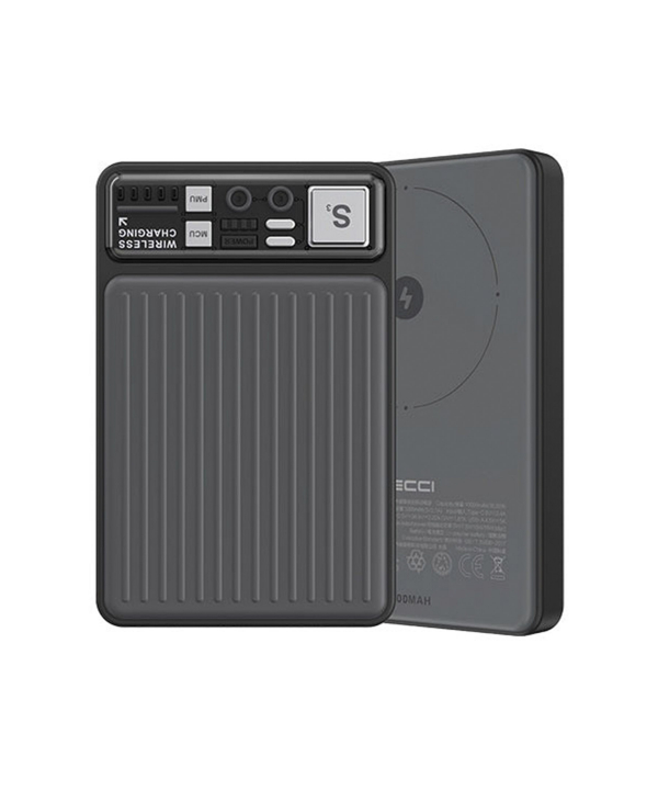 پاوربانک و شارژر بی سیم تایپ سی و یو اس بی 10000 رسی RECCI RPB-W18 10000mAh power bank magnetic charging astro boy