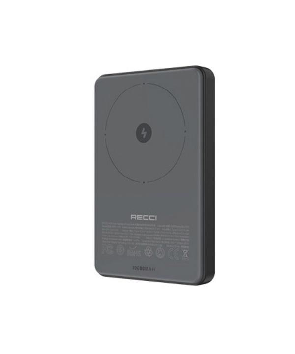 پاوربانک و شارژر بی سیم تایپ سی و یو اس بی 10000 رسی RECCI RPB-W18 10000mAh power bank magnetic charging astro boy