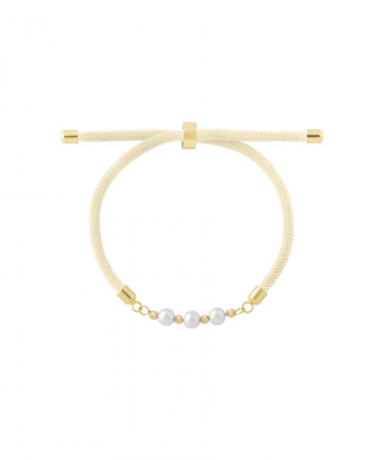 دستبند کرم دُر و گوی درریس Doris کد P4849