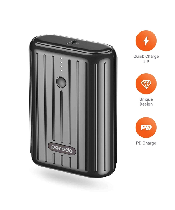 پاوربانک فست شارژ porodo مدل PD-PBFCH001 10000mah