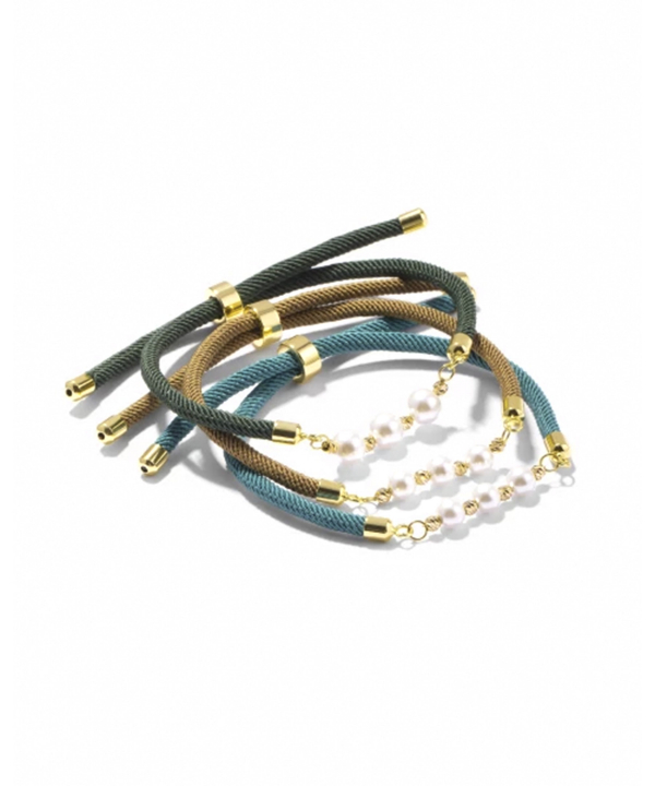 دستبند خردلی دُر و گوی درریس Doris کد P4850
