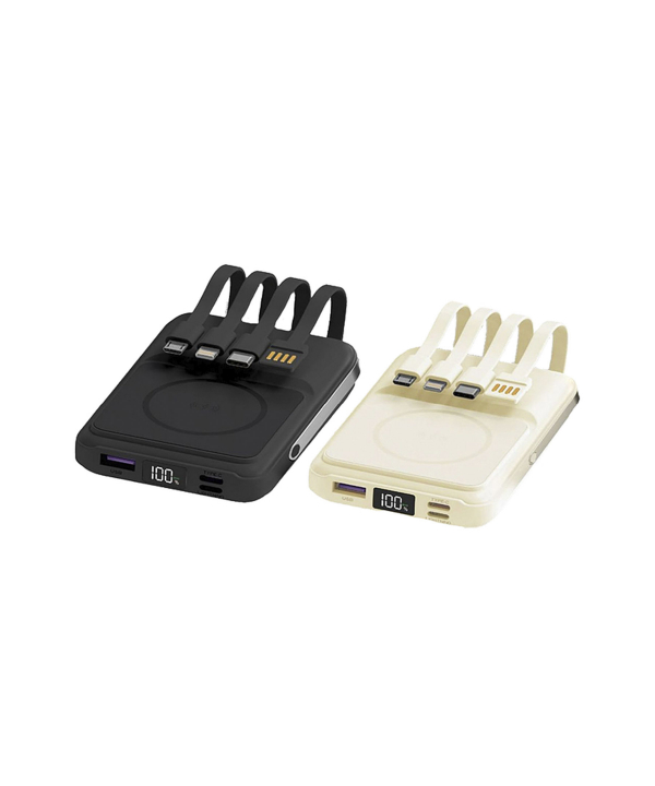 پاوربانک وایرلس PORODO مدل 10000MAH MAGSAFE INTEGRATED CABLES 20W PD-PBFCH039