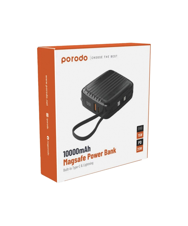 پاوربانک وایرلس porodo مدل 10000mah pd-pbfch041