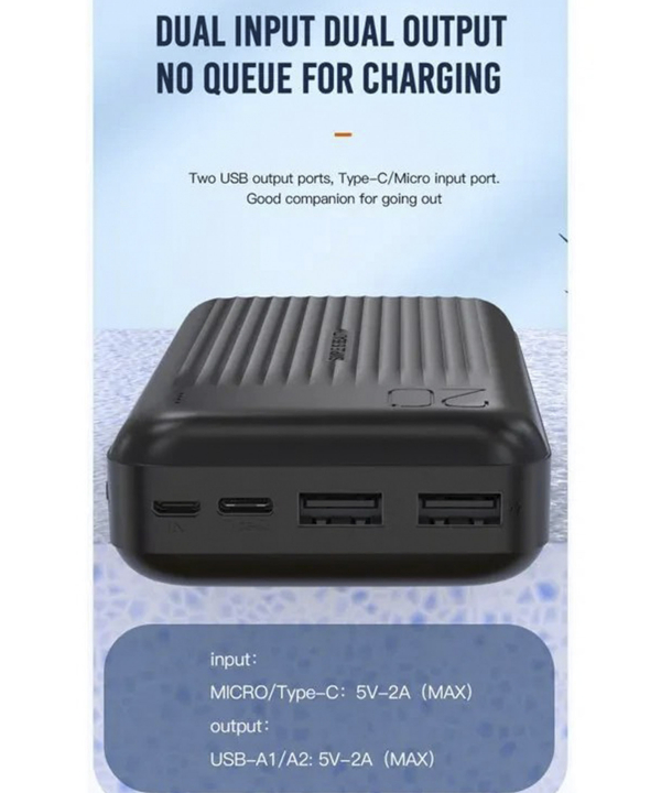 پاور بانک شارژ سریع تایپ سی و یو اس بی 20000 ایکس او PB302