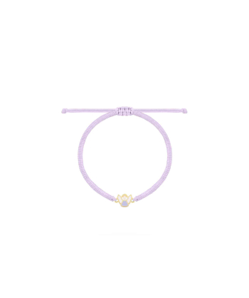 دستبند بافت یاسی فرشته نگهبان با میناکاری یاسی کوچک درریس Doris کد P5281