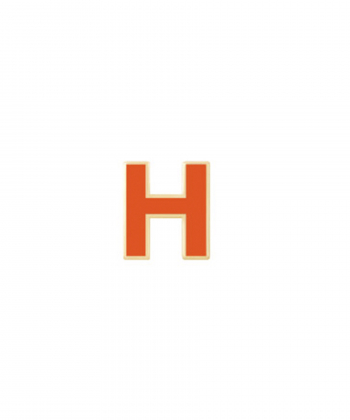 آویز میناکارى نارنجى حرف H درریس Doris کد P2563