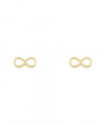 گوشواره میخی بی نهایت طلایی سه بعدی درریس Doris کد P4988