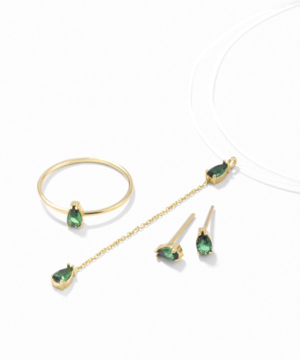 انگشتر تک نگین آفرینش درریس Doris کد P4993