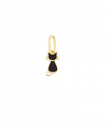 آویز تک پیشوک با میناکاری مشکی درریس Doris کد P5309