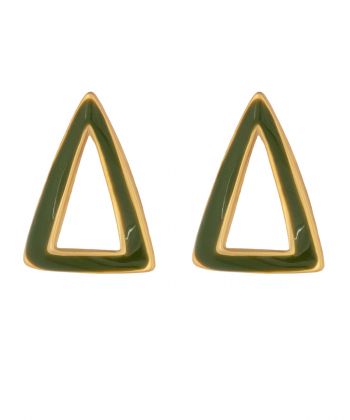 گوشواره میخی طلایی مثلثی کامیلا کنتی Camilla Conti