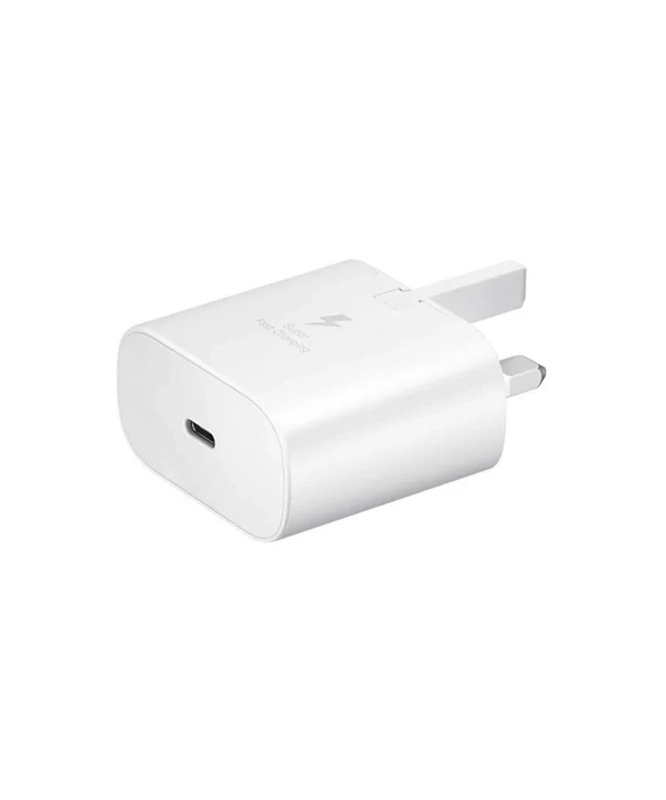 شارژر دیواری سامسونگ 25 وات مدل EP-TA800 به همراه تبدیل 3 به 2 آیبک مدل A10-1 چراغدار