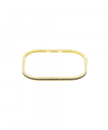 بنگل 4ضلعی با نگین مشکی درریس Doris کد P4099