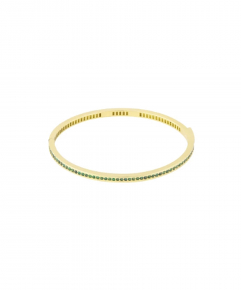 بنگل بیضی با نگین سبز درریس Doris کد P4108