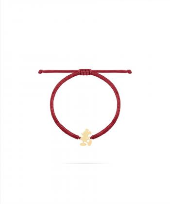 دستبند بافت زرشکی میکی موس درریس Doris کد P5161