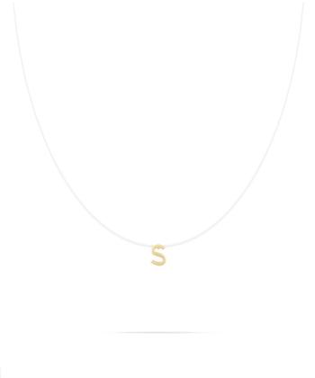 گردنبند نخ نامرئی حرف S درریس Doris کد P5134