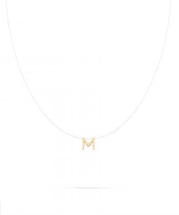 گردنبند نخ نامرئی حرف M درریس Doris کد P5128