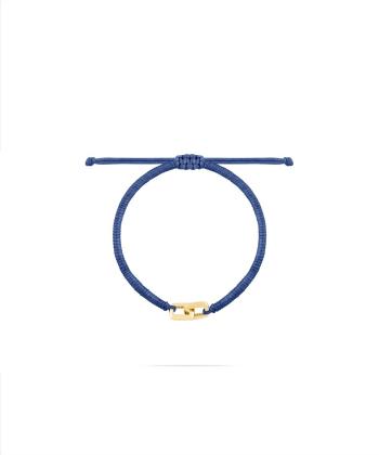 دستبند بافت سرمه ای دو لینک کوچک درریس Doris کد P5175