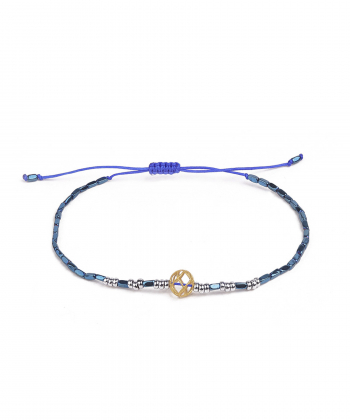 دستبند سنگی گوی سنگی آبی کیا گالری Kia Gallery کد BSH373