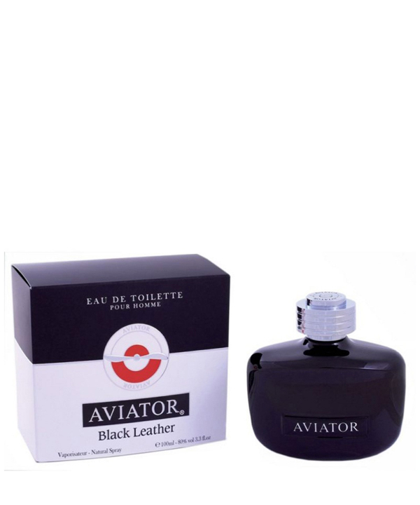 ادوتویلت مردانه پاریس بلو Paris Bleu مدل Aviator Black Leather حجم 100 میلی‌لیتر