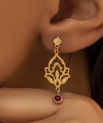 گوشواره اسلیمی میو گلد Mio Gold کد E527