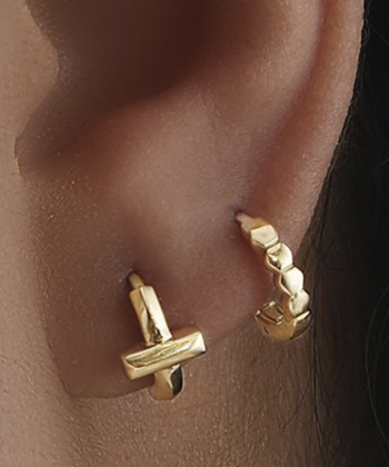 گوشواره حلقه ای میو گلد Mio Gold کد E1400