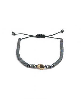 دستبند سنگی گوی دفرمه سنگی سبز کیا گالری Kia Gallery کد BSH353