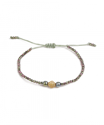 دستبند سنگی گوی سنگی سبز روشن کیا گالری Kia Gallery کد BSH390